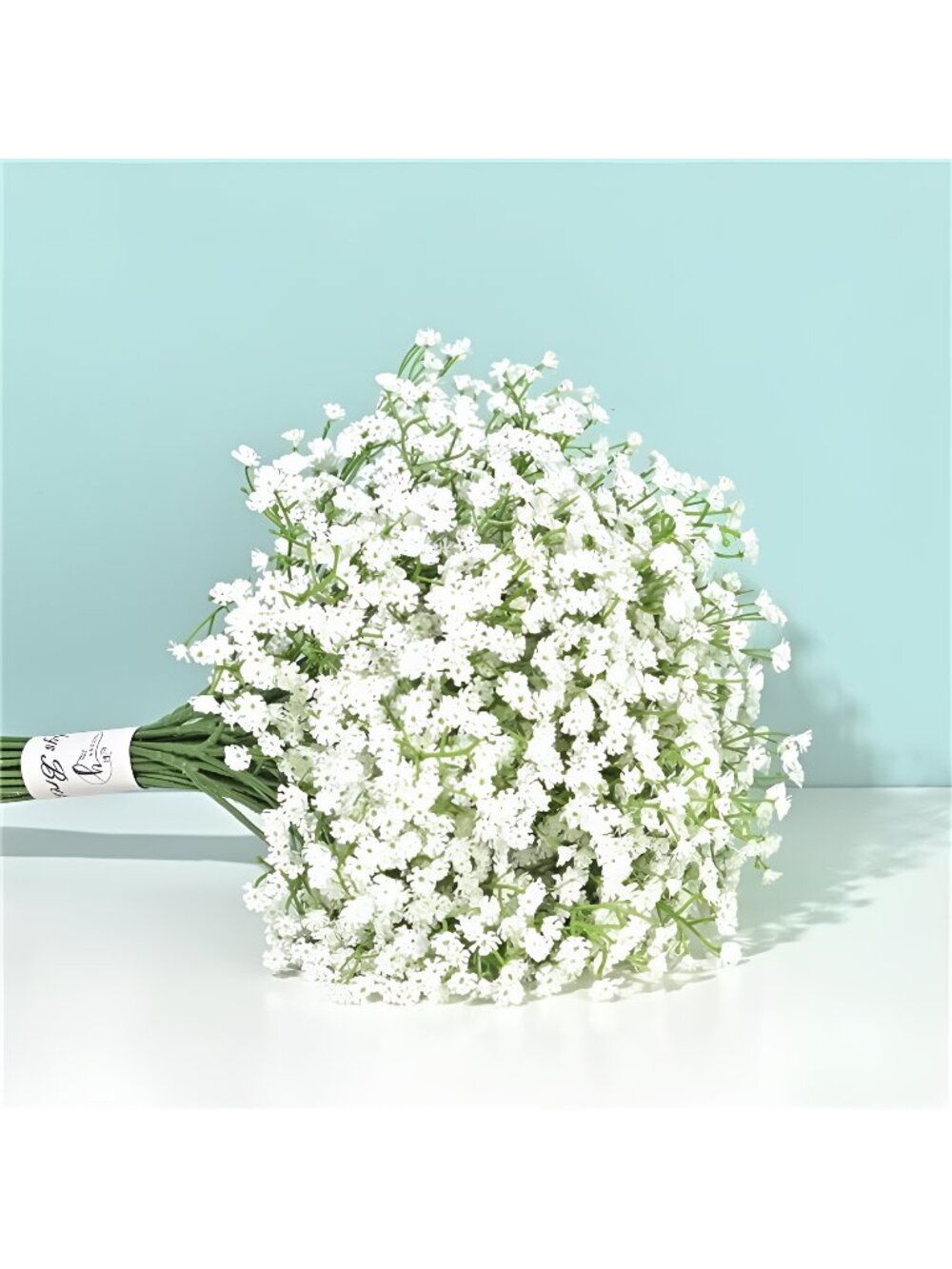 Babys Breath Artificial Flowers, 6Pcs Fake White Babys Breath Flowers